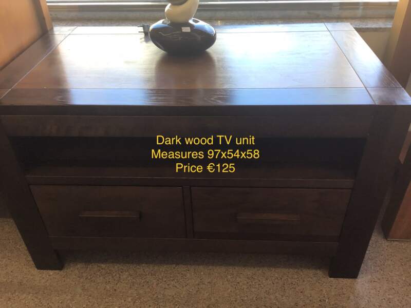 TV Unit, Dark Wood