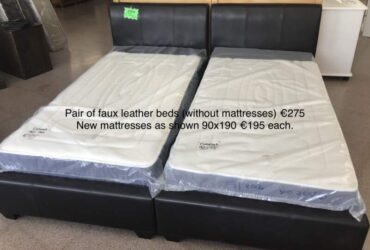 Single Beds, Faux Leather