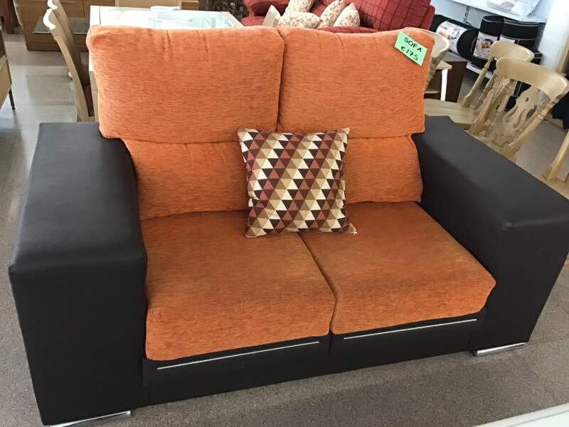 Sofa, Small 2 seater, Orange