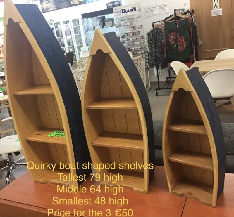 Boat Shaped Shelves, Set of 3