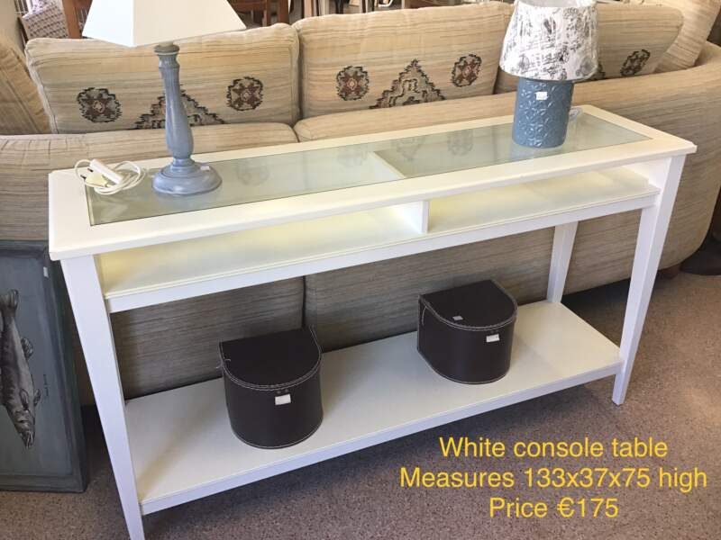 Console Table, White