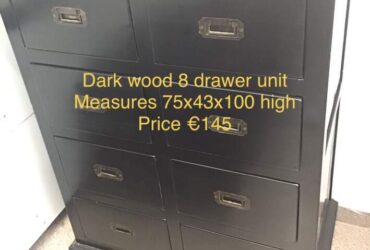 Drawer Unit, Dark Wood