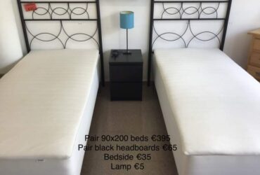 Pair Single Beds, 90×200