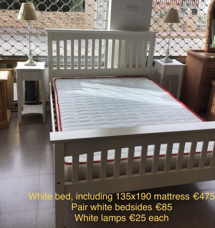 White Bed & Bedsides