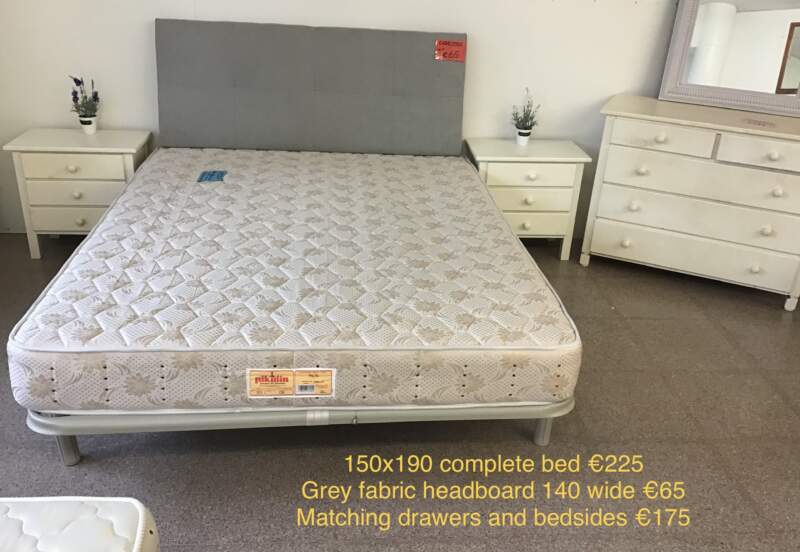 King size Bed, Headboard, Drawers & Bedsides