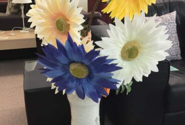 Large Vase with Sunflowers