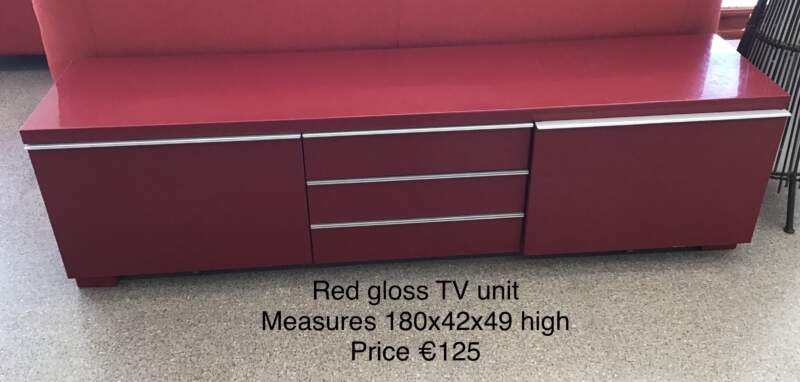 Red Gloss TV Unit