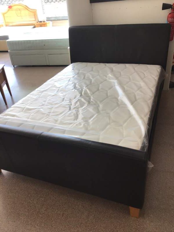 Faux Leather Bed