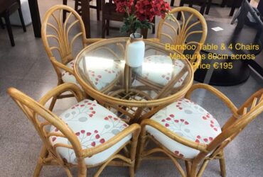 Bamboo Table & 4 Chairs