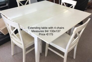 Cream Table & 4 Chairs