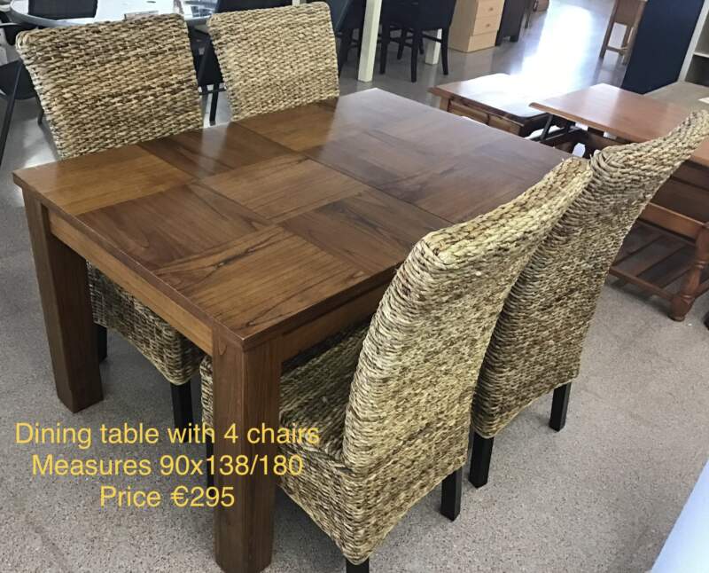 Heavy Dining Table & 4 Chairs