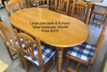 Pine Table & 6 Chairs