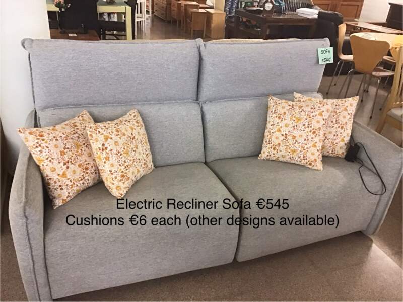 Pale Grey Electric Recliner