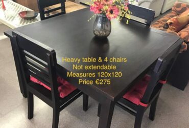 Heavy Table & 4 Chairs