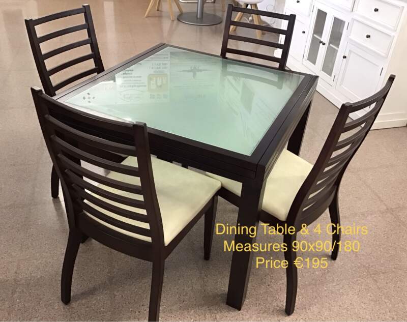 Square Table & 4 Chairs
