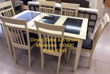 Modern Dining Table & 6 Chairs