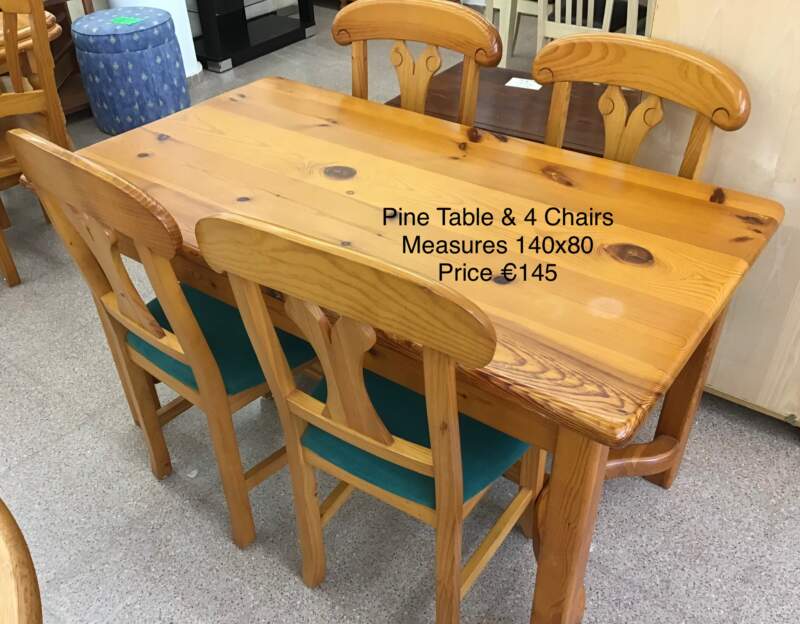 Pine Table & 4 Chairs