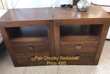 Pair Chunky Bedsides