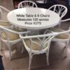 Round White Table with 6 Chairs