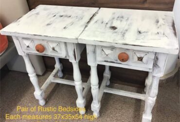 Pair Rustic Bedsides