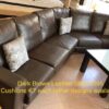 Dark Brown Leather Corner Sofa