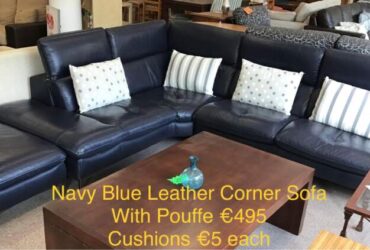 Navy Corner Sofa