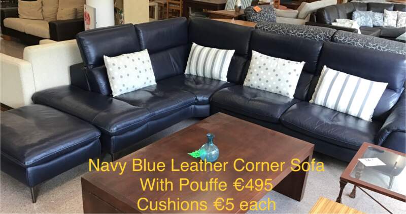 Navy Corner Sofa