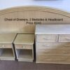 Chest of Drawers, 2 Bedsides & Headboard