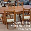 Chunky Table & 6 Chairs