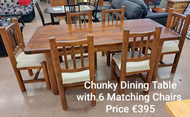 Chunky Table & 6 Chairs