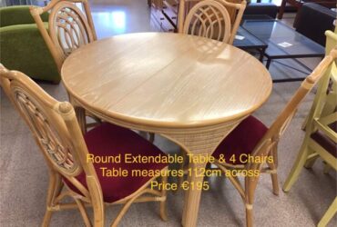 Round Dining Table & 4 Chairs