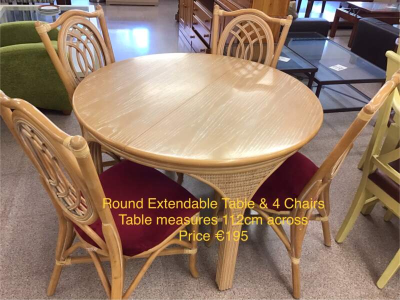 Round Dining Table & 4 Chairs