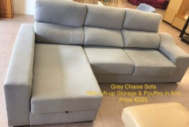 Grey Chaise Sofa