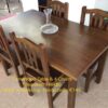 Dark Wood Dining Table & 4 Chairs