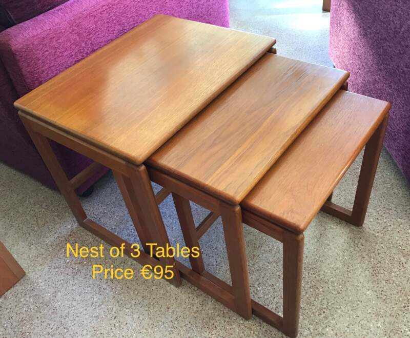 Nest of 3 Wooden Tables