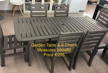 Solid Garden Table & Chairs