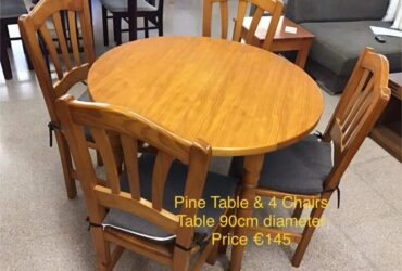 Pine Table & 4 Chairs
