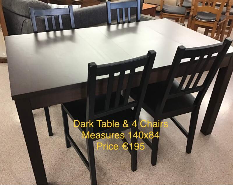 Dark Table & 4 Chairs
