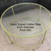 Round Glass/ Gold Coffee Table