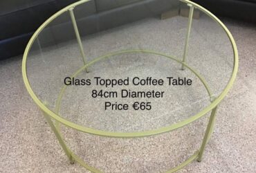 Round Glass/ Gold Coffee Table
