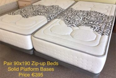 Pair Single Zip-up Beds