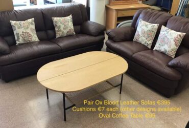 Ox Blood Leather Sofas