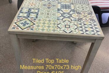 Small Tiled Top Table