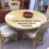 Oval Table & 4 Chairs
