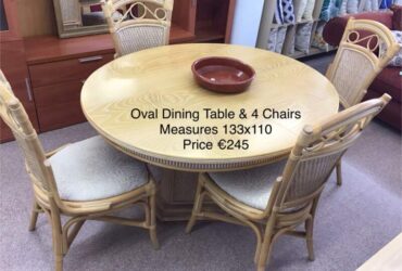 Oval Table & 4 Chairs