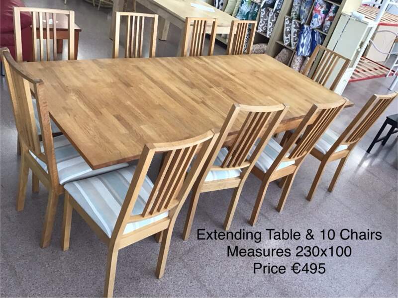 Dining Table & 10 Chairs