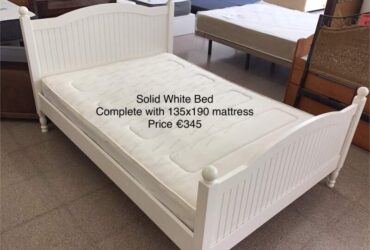 Solid White Bed