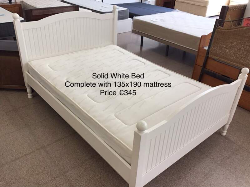 Solid White Bed
