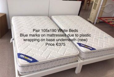 Pair White Beds