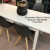 White Dining Table & 4 Chairs